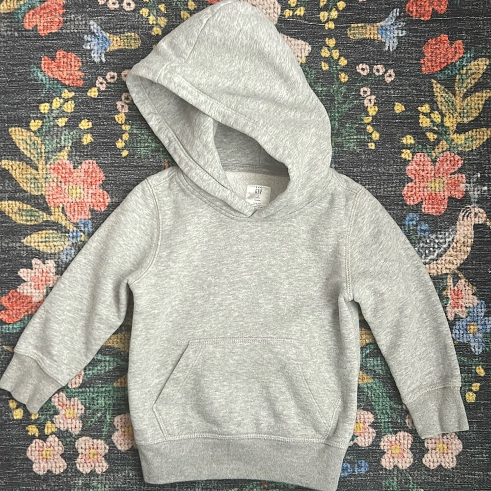 Gap Gray Hooded Toddler Sweatshirt, Size 2T